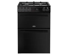 Double Oven Dual Fuel Cooker 99L 60cm Black