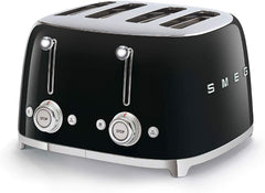 4 Slice Toaster 2000W Extra Wide Slots 6 Browning Levels Black