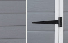 Garden Storage Shed 4 X 3 Ft Grey Resin Hinged Doors
