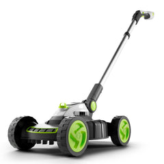 Cordless Electric Lawnmower 25cm 10in 5200RPM 18V 30 Mins Runtime Grey Green White