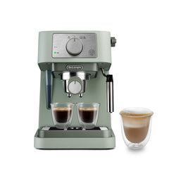 Pump Espresso Coffee Machine 15 Bar 1L Stainless Steel Black