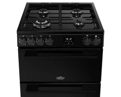 Double Oven Dual Fuel Cooker 99L 60cm Black