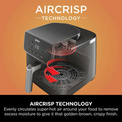 Air Fryer 4.7L 2000W 4 Functions Digital Touch Black