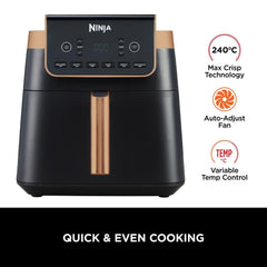 Air Fryer 6.2L 2000W 6 Functions Black/Copper