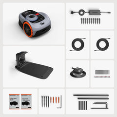 Robotic Lawn Mower 500m² EFLS 2.0 RTK Vision AI Mapping Grey