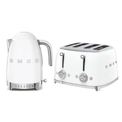 Kettle 1.7L 3kW Acoustic Alarm Pastel Green & Toaster 4 Slice 2kW Pastel Green