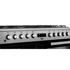 Freestanding Dual Fuel Range Cooker 156L 100cm Stainless Steel