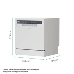 Table Top Dishwasher 6 Place Settings 35 Min Cycle White