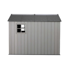 Garden Storage Shed 7 X 9.5 Ft Light Grey HDPE Steel Reinforced