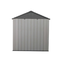 Garden Storage Shed 7 X 9.5 Ft Light Grey HDPE Steel Reinforced