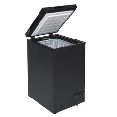 Chest Freezer 95L Slimline 47.5cm Manual Defrost Black