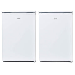 Freestanding Under Counter Fridge Freezer Set 136L 91L 55cm Inox