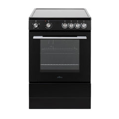 Freestanding Electric Single Cavity Cooker 68L 4 Ceramic Hobs Black