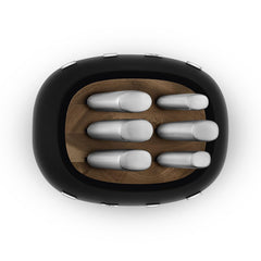 Knife Block Set With Integrated Sharpener 6-Piece Stainless Steel Black