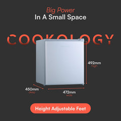 Freestanding Freezer 32L Reversible Door Silver