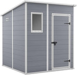 Garden Storage Shed 6 X 6 Ft Grey Resin Single Door