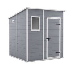Garden Storage Shed 6 X 6 Ft Grey Resin Single Door
