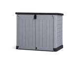 Outdoor Garden Storage Shed 57 X 32 X 48 In Grey Plastic Double Doors