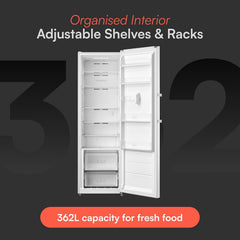 Freestanding Larder Fridge 362L Frost Free White