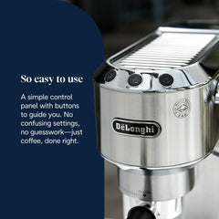 Traditional Pump Espresso Machine 15 Bar Milk Frother Silver