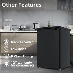 Upright Freezer 90L Reversible Door Adjustable Thermostat Black