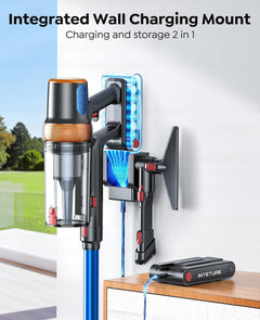 Cordless Stick Vacuum Cleaner 600W 50kPa Suction 65min Runtime Blue