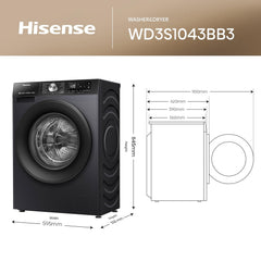 Freestanding Washer Dryer 10.5Kg Wash 6Kg Dry 1400Rpm Black