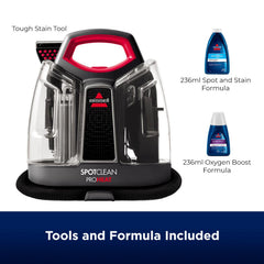 Portable Spot Cleaner 330W HeatWave Technology 1.5m Hose Titanium/Red