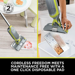 2-in-1 Cordless Hard Floor Vacuum Spray Mop Charcoal Grey