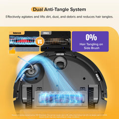Robot Vacuum And Mop 10000Pa HyperForce Suction Dual Anti-Tangle Black