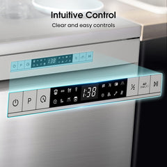 Freestanding Dishwasher 13 Place Settings 6 Programs 47dB Silver