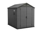 Outdoor Garden Storage Shed 6 X 8 Ft Grey Resin Double Doors