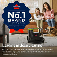 Portable Carpet Cleaner 16,400Pa Suction Dual Tank Black
