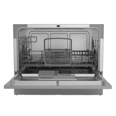 Freestanding Compact Dishwasher 6 Place Settings 6 Programs Silver