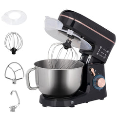 Stand Mixer 1400W 5L 6 Speeds Pulse Setting Stainless Steel Bowl White