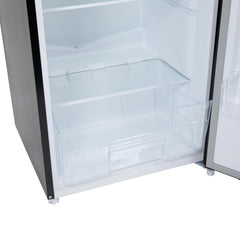 Freestanding Larder Fridge 241L 144Cm Reversible Door Mark-Proof Finish Black