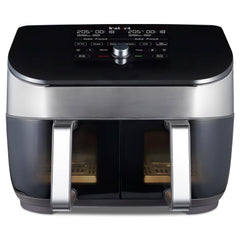 Dual Basket Air Fryer 7.6L 1700W 8 Functions Black