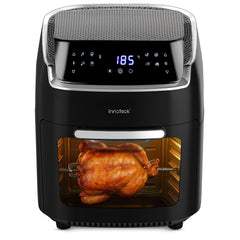 Digital Air Fryer Oven 12L 1800W 8 Presets Rotisserie Black