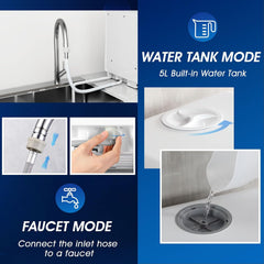 Mini Table Top Dishwasher 6 Programs Countertop Portable Dual Water Supply Baby Care Mode