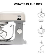 Stand Mixer 5L 1000W 6 Speed Cream