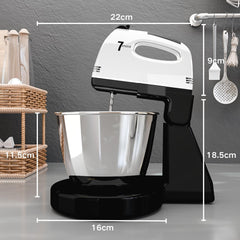 Stand And Hand Mixer 7 Speeds 3QT Stainless Steel Bowl HP2
