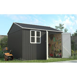 Garden Storage Shed 10 X 8 Ft Anthracite Metal Apex Roof
