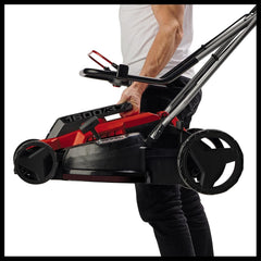 Corded Electric Lawn Mower 37cm 1600W 38L Grass Box 5 Heights Red Black