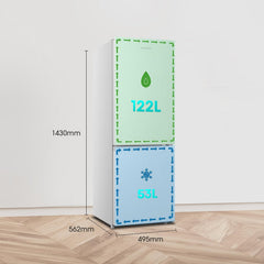 Freestanding Fridge Freezer 175L 60/40 Split E Rated White Reversible Door