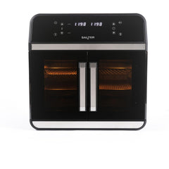 Dual Air Fryer 8.2L 12 Presets Sync & Match Cook Black