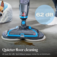 Electric Mop 105W Rotating Pads Hard Floor Cleaner Polisher Titanium/Blue