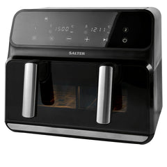 Dual Air Fryer 8.2L 12 Presets Sync & Match Cook Black