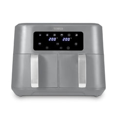 Vortx 8.5L Dual Basket Air Fryer With Dual Cook Function 2400W Midnight Blue Chrome