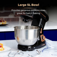 Stand Mixer 5L 6 Speeds Pulse Function 1000W Rose Gold