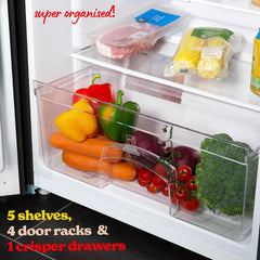 Freestanding Larder Fridge 242L 55cm 143cm Black